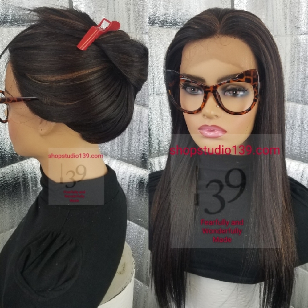 Sexy human hair straight lace front wig